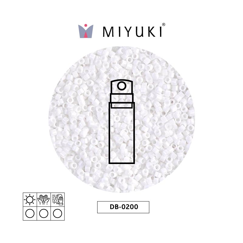 Miyuki delica 11/0 DB0200 opaque chalk white x 10g