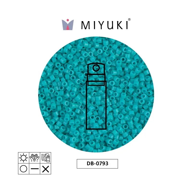 Miyuki delica 11/0 DB0793 matte op turquoise x 10g