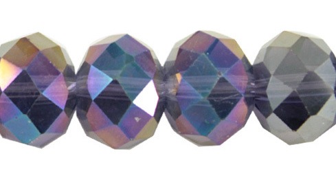 Murano rondela facetada 12mm violet 70 x 72unds