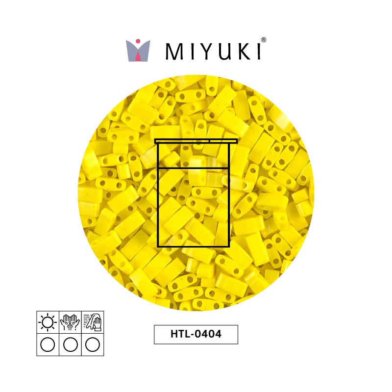 Miyuki half tila 5x2.3x1.9mm HTL0404 opaque yellow x 10G