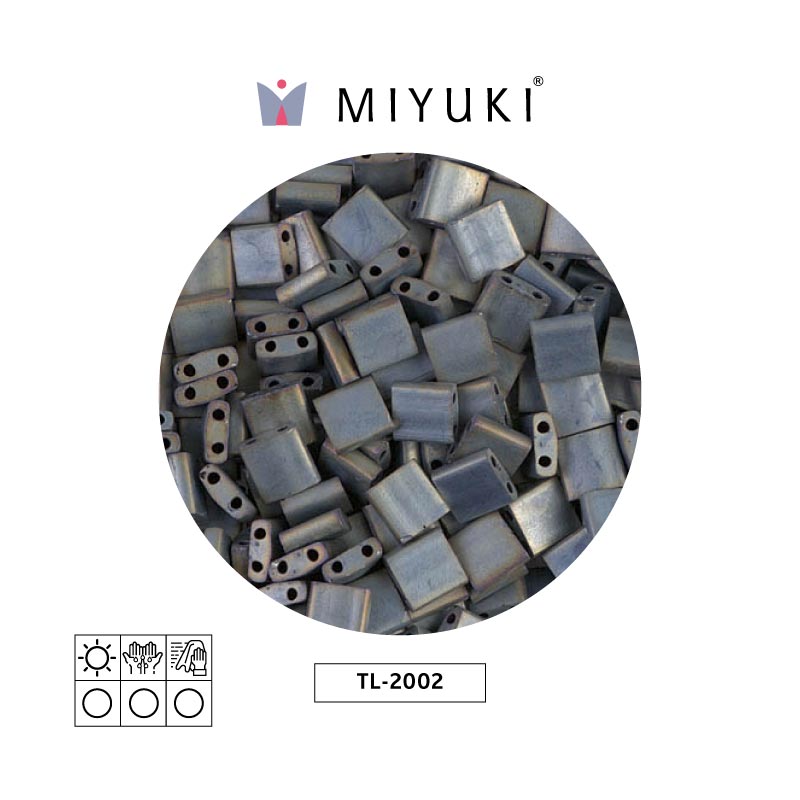 Miyuki tila 5x5x1.9mm TL2002 matte metallic silver gray x 50g