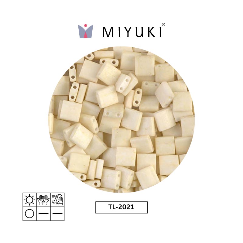 Miyuki tila 5x5x1.9mm TL2021 matte opaque cream x 50g