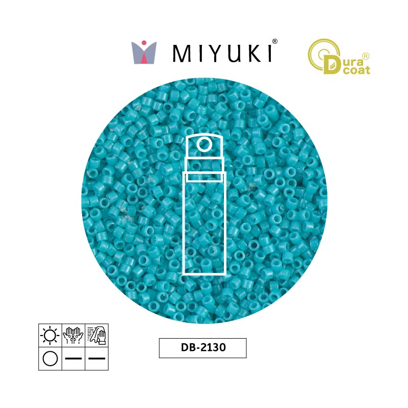 Miyuki delica 11/0 DB2130 opaque cyan x 10g