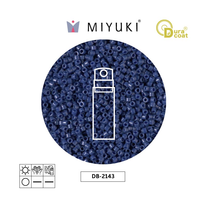 Miyuki delica 11/0 DB2143 duraco op navyblue x 10g