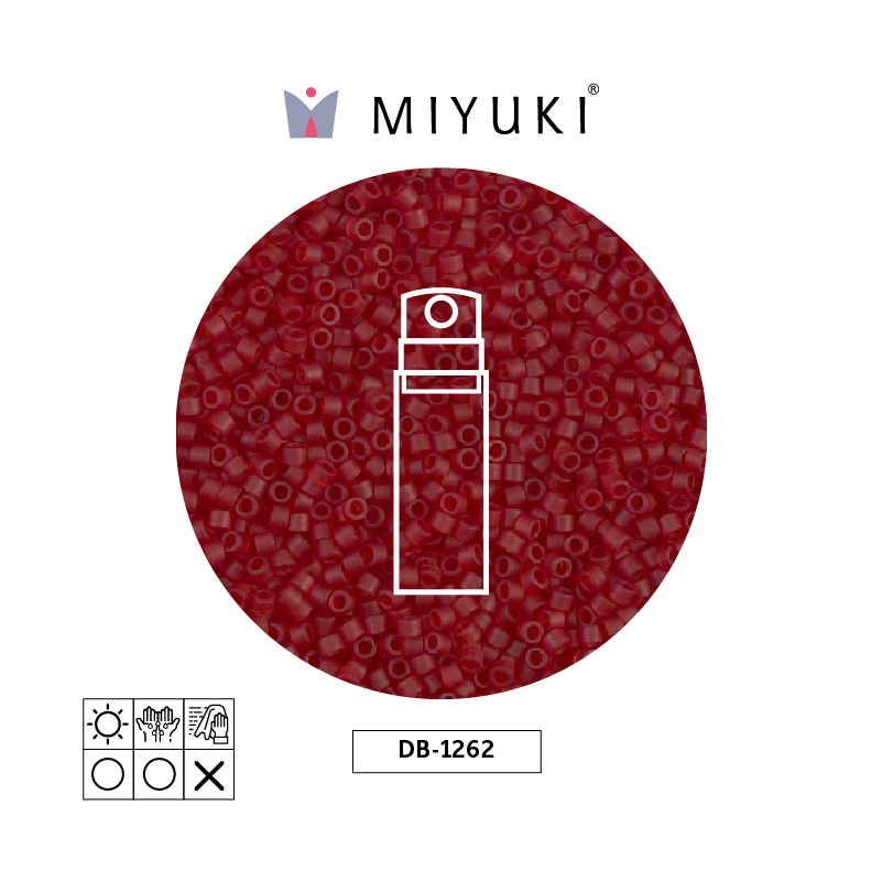 Miyuki delica 11/0 DB1262 matte transparent dk cranberry x 10gr