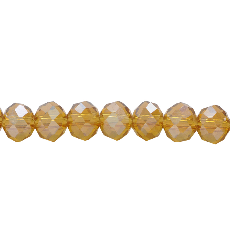 Murano rondela facetada 6mm smoked topaz 10AB x 93unds