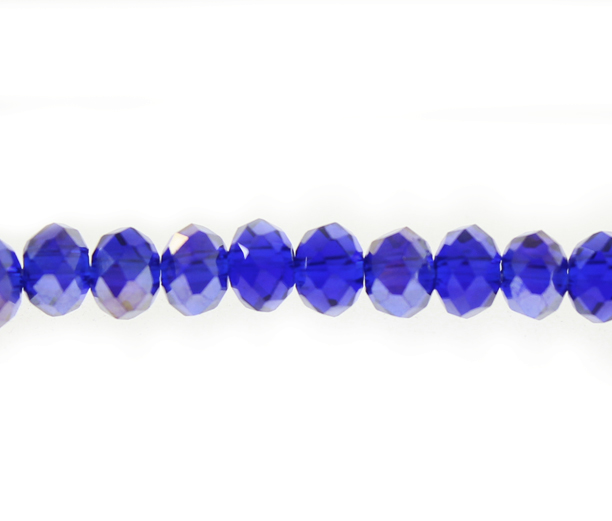 Murano rondela facetada 4mm sapphire 3AB x 145 unds