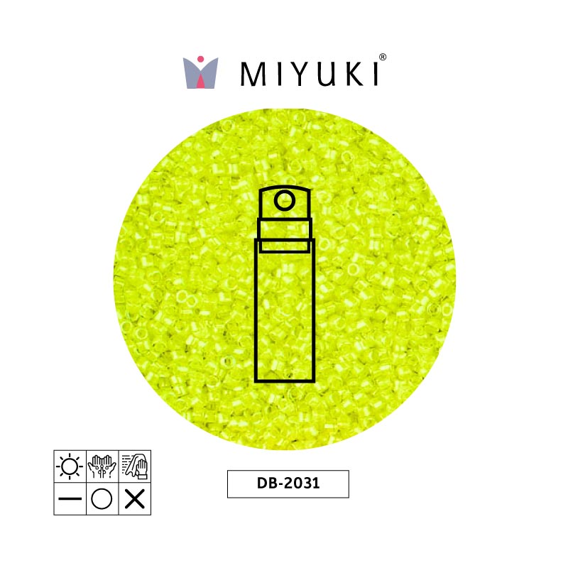 Miyuki delica 11/0 DB2031 neon lime aid x 10g