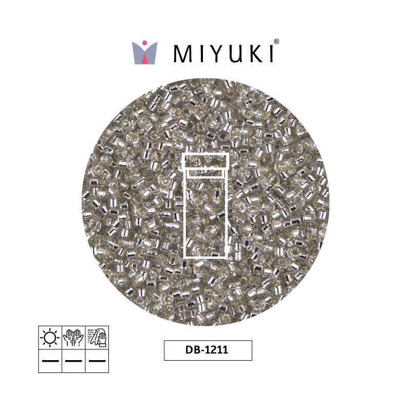 Miyuki delica 11/0 DB1211 silver grey mist x 3g