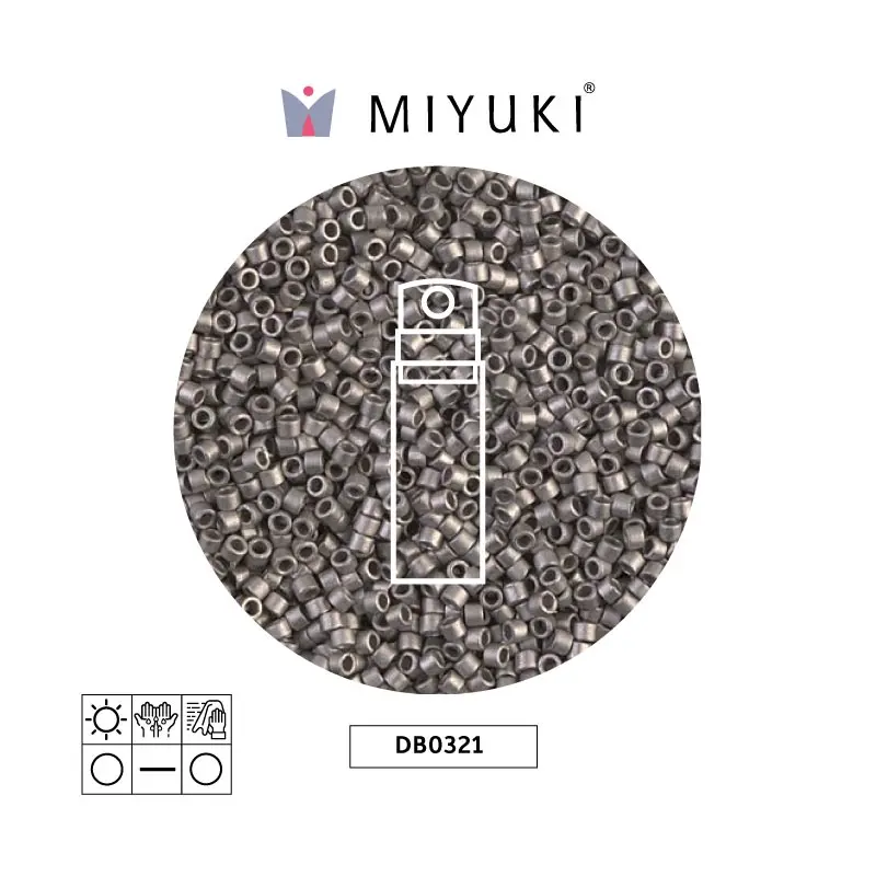 Miyuki delica 11/0 DB0321 matte metal silver x 10g