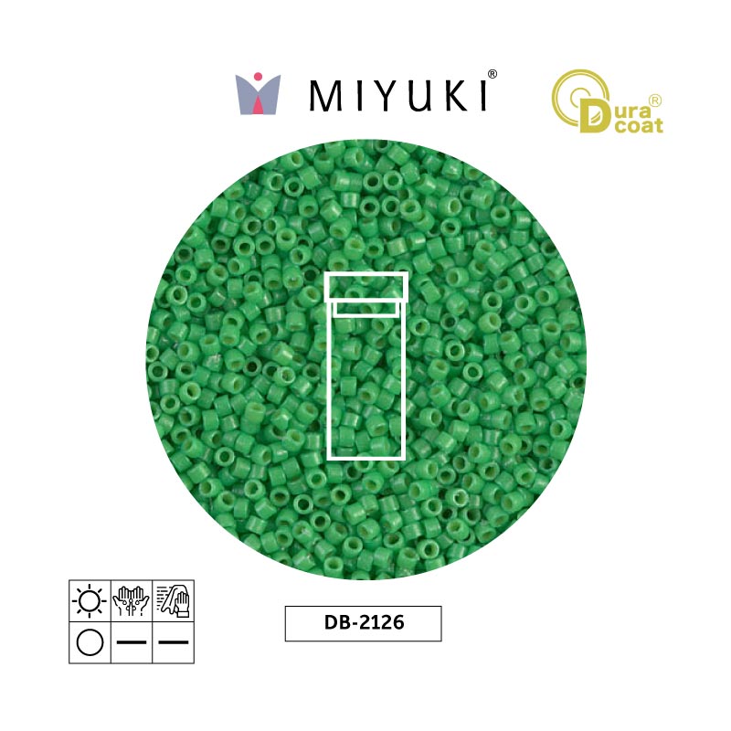 Miyuki delica 11/0 DB2126 opaque fiji green x 3g