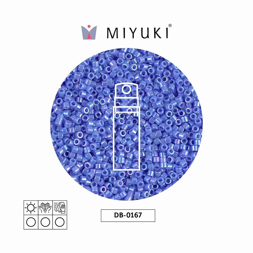 Miyuki delica 11/0 DB0167 opaque medium blue AB x 10g