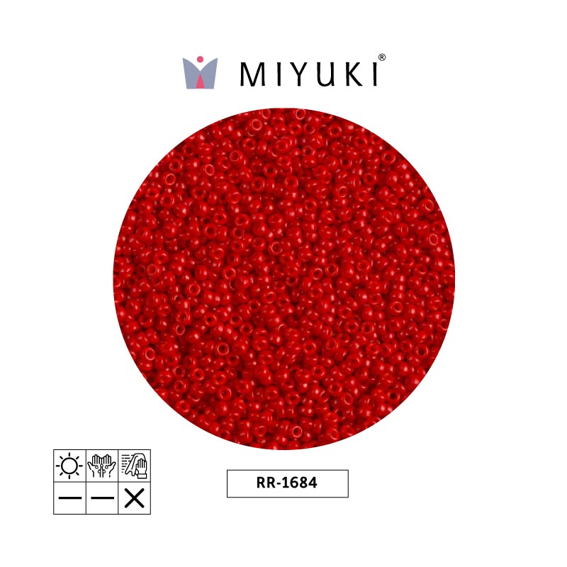 Mostacilla Miyuki rocalla 11/0 RR1684 semi-frosted opaque bright red x 250g