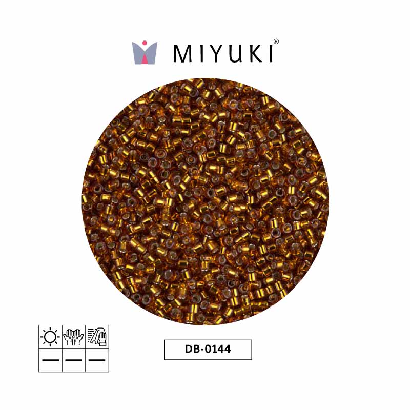 Miyuki delica 11/0 DB0144 silver lined amber x 50gr