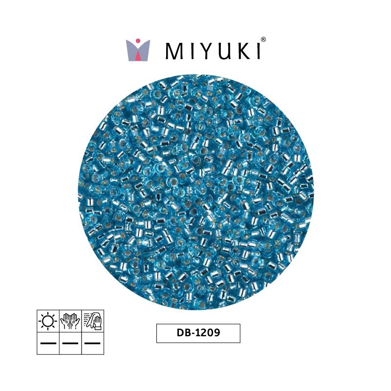 Miyuki delica 11/0 DB1209 silver lined ocean blue x 50g