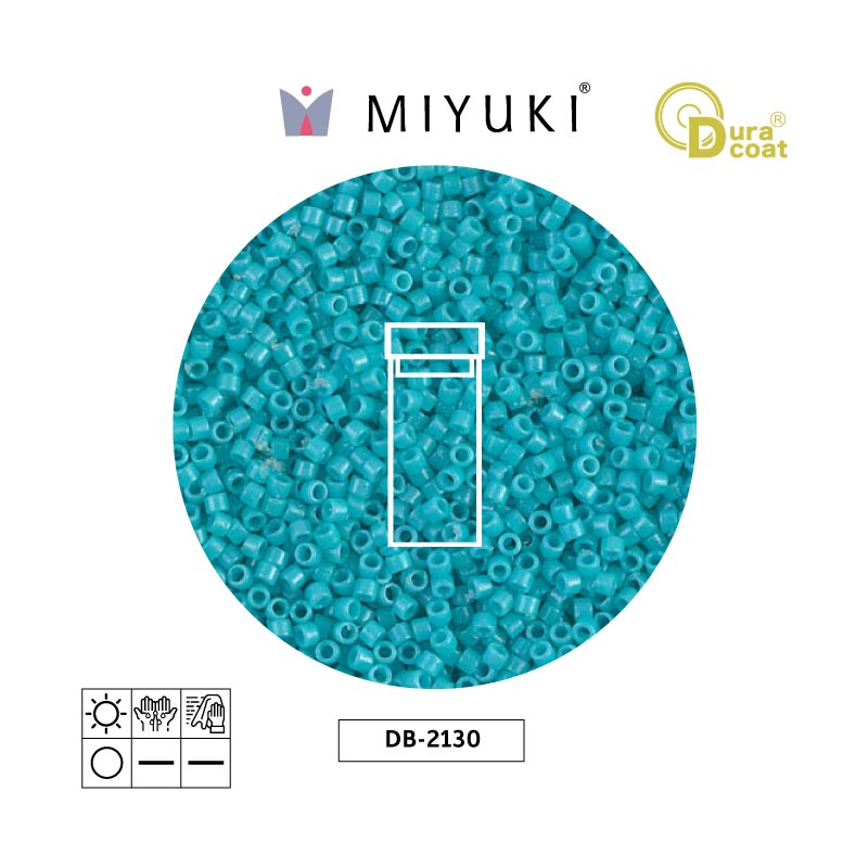 Miyuki delica 11/0 DB2130 opaque cyan x 3g