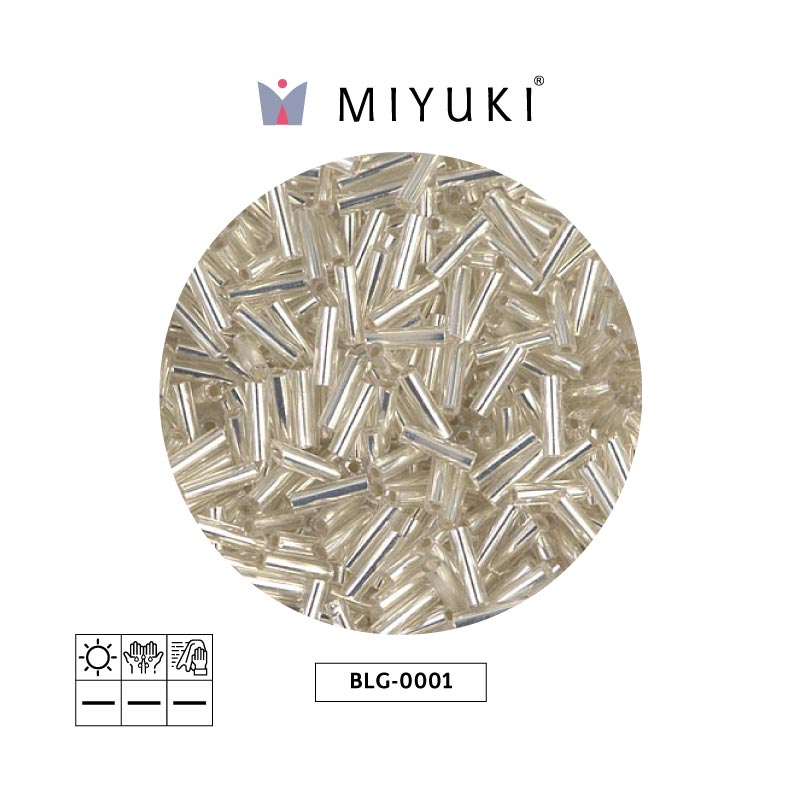 Miyuki bugle 6mm BGL0001 silver lined crystal x 250G