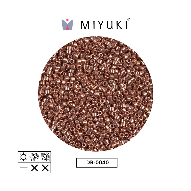 Miyuki delica 11/0 DB0040 copper plated x 50g