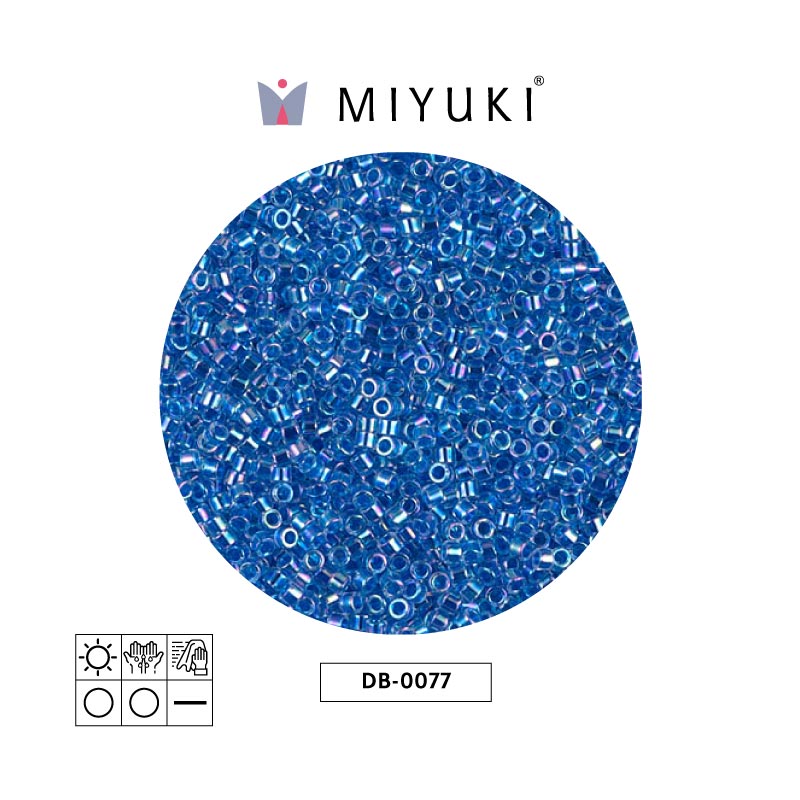 Miyuki delica 11/0 DB0077 blue lined crystal AB x 50g