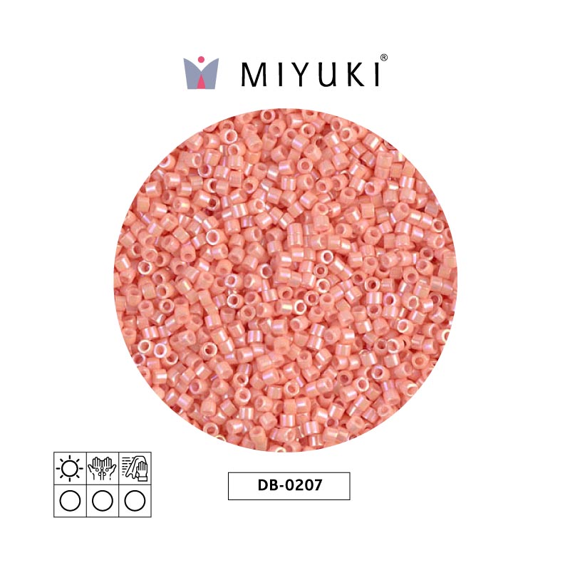 Miyuki delica 11/0 DB0207-1 opaque tea rose luster x 50g