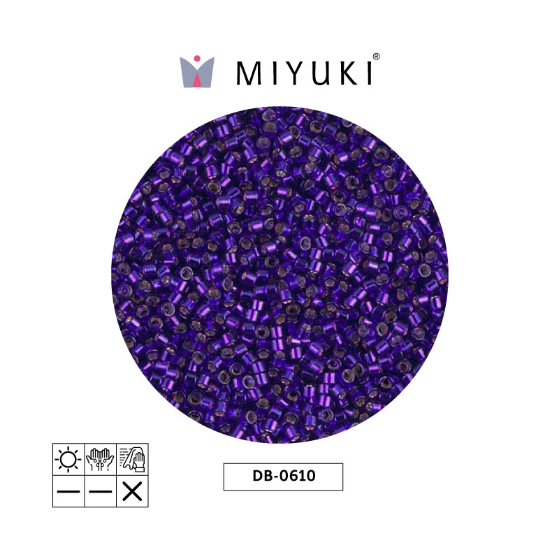 Miyuki delica 11/0 DB0610 silve ld dk violet x 50g