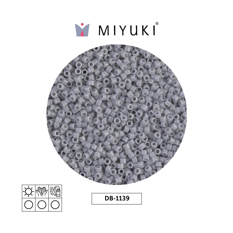 Miyuki delica 11/0 DB1139 opaque ghost grey x 50g