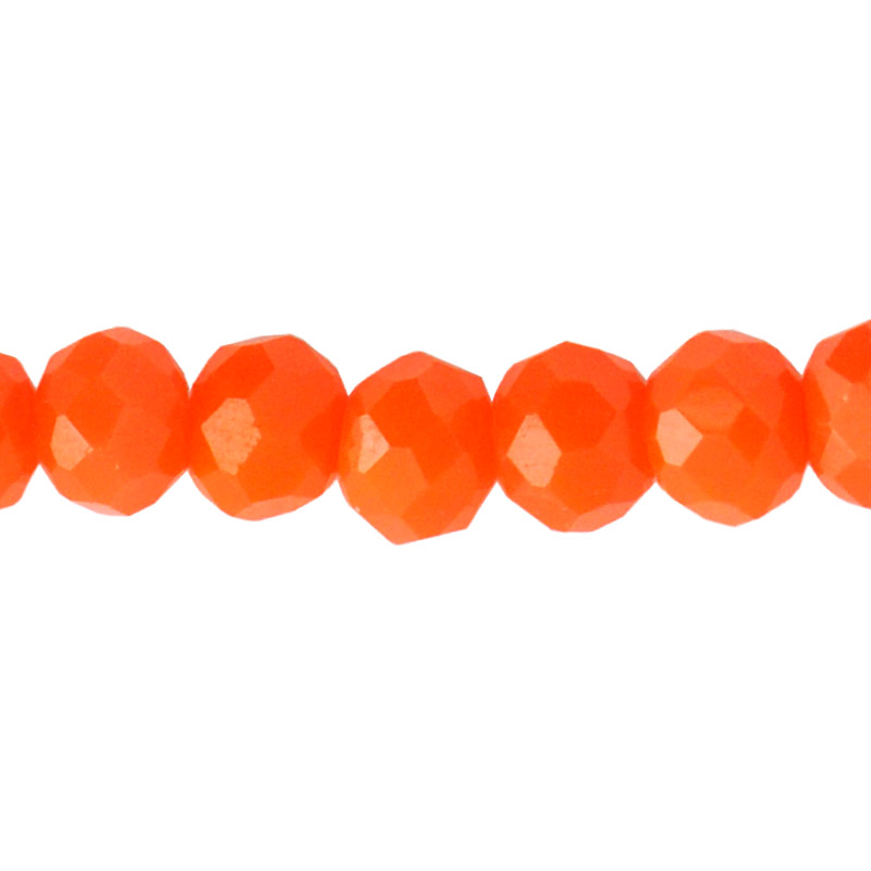 Murano rondela facetada 2mm naranja mate 50 x 160unds