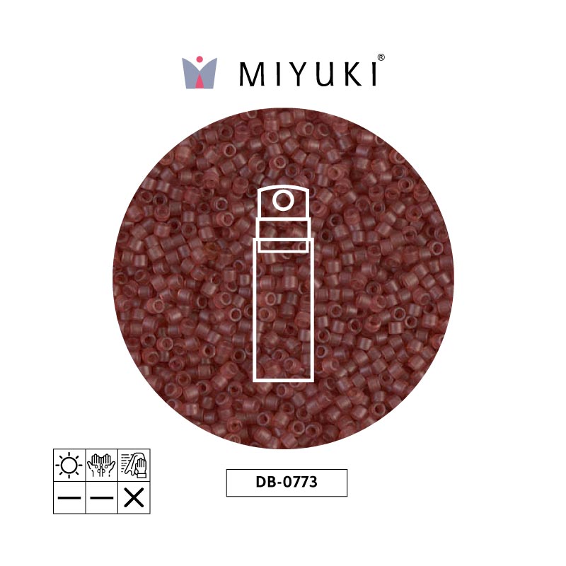 Miyuki delica 11/0 DB0773 frosted transparent berry x 10g