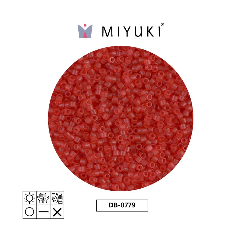 Miyuki delica 11/0 DB0779 frosted tranparent watermelon x 50g