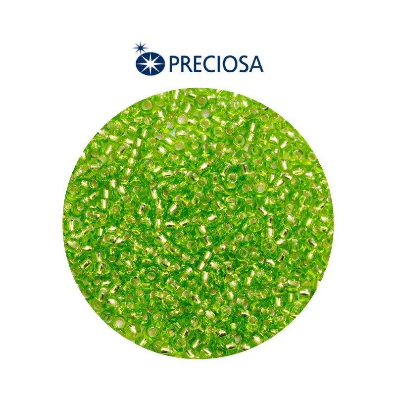 Mostacilla checa preciosa 2mm 57220 verde limon bri. x 500g