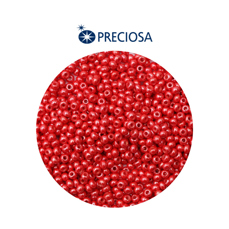 Mostacilla checa preciosa 2mm 98190 rojo perlado x 500g