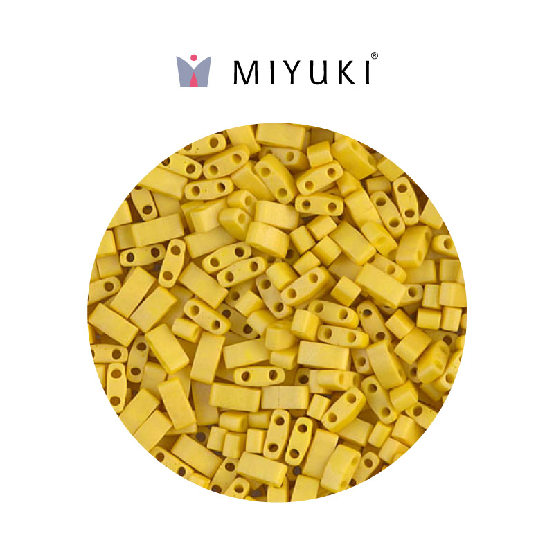 Miyuki half tila 5x2.3x1.9mm HTL2311 matte opaque canary x 50g