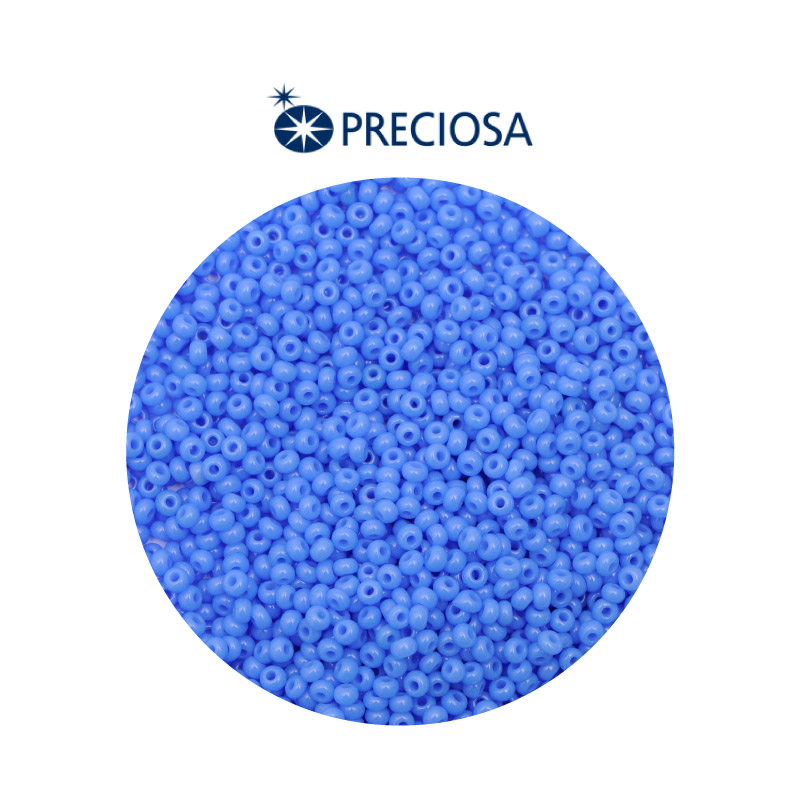 Mostacilla checa preciosa 2mm 32010 azul opalo x 500g