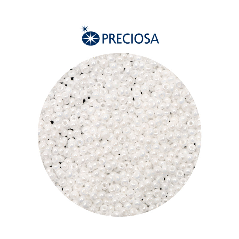 Mostacilla checa preciosa 2mm 46102 P blanco x 500g