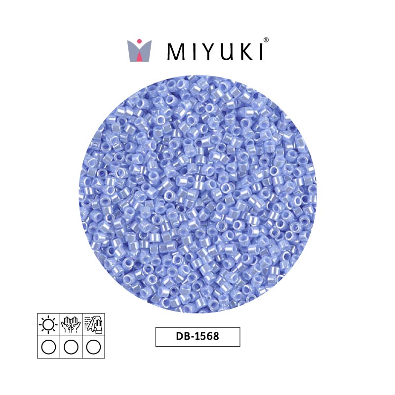 Miyuki delica 11/0 DB1568 opaque agate blue lusted x 50g