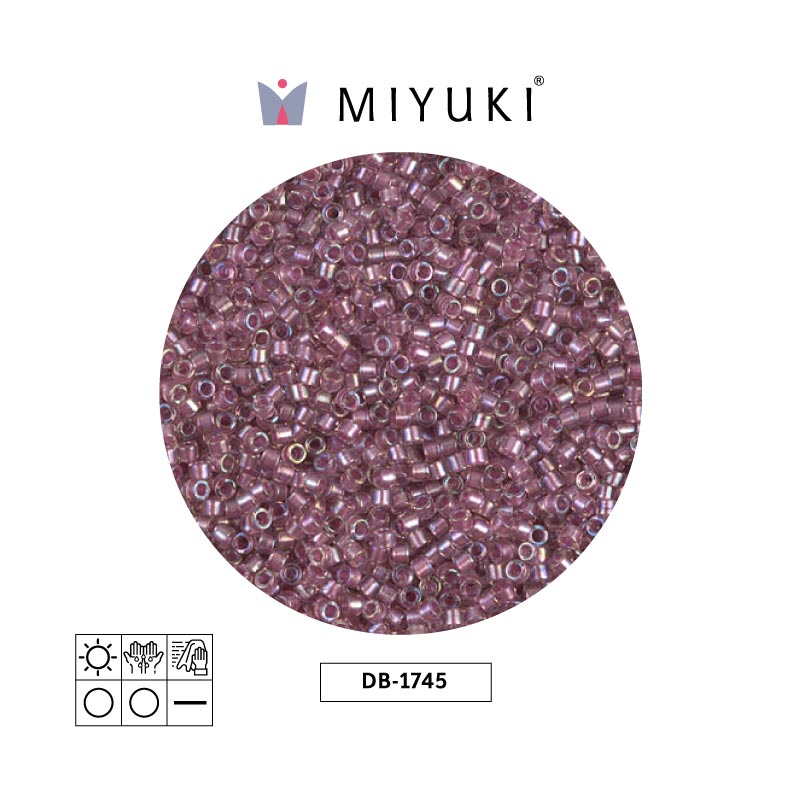 Miyuki delica 11/0 DB1745 sparkling antique rose lined crystal AB x 50g