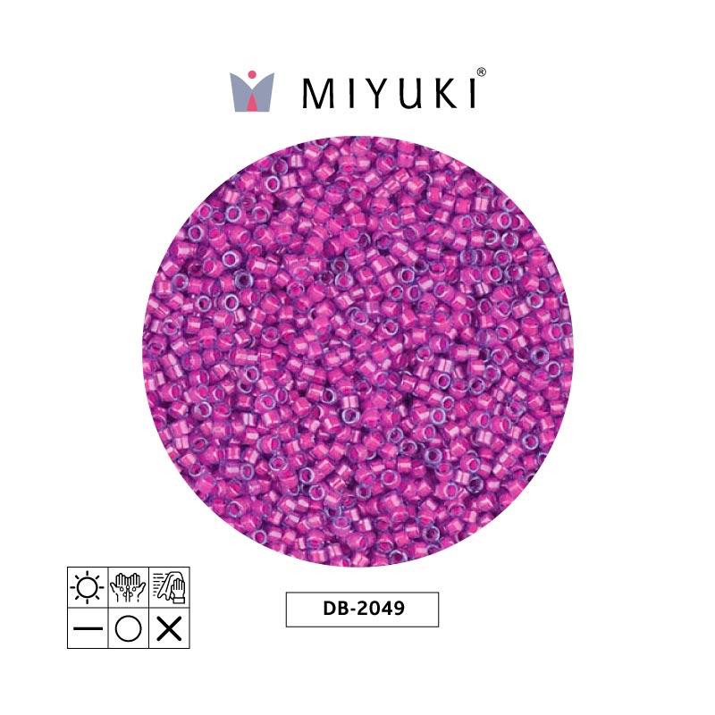 Miyuki delica 11/0 DB2049 neon hot pink x 50g