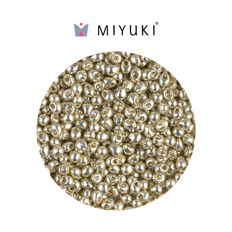 Miyuki drop beads 3.4mm DP4201 galvanized silver x 500g