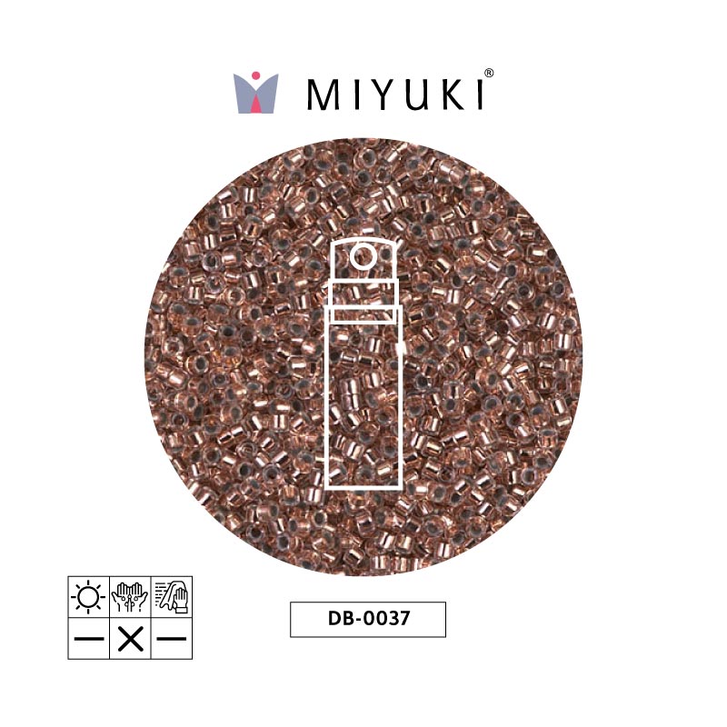 Miyuki delica 11/0 DB0037 copper lined crystal x 10g