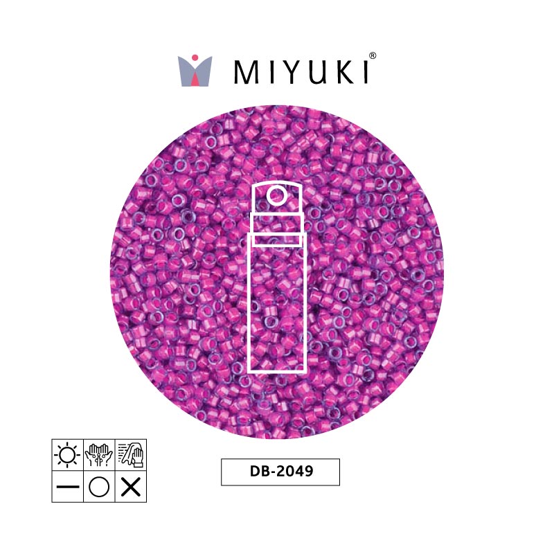 Miyuki delica 11/0 DB2049 neon hot pink x 10g