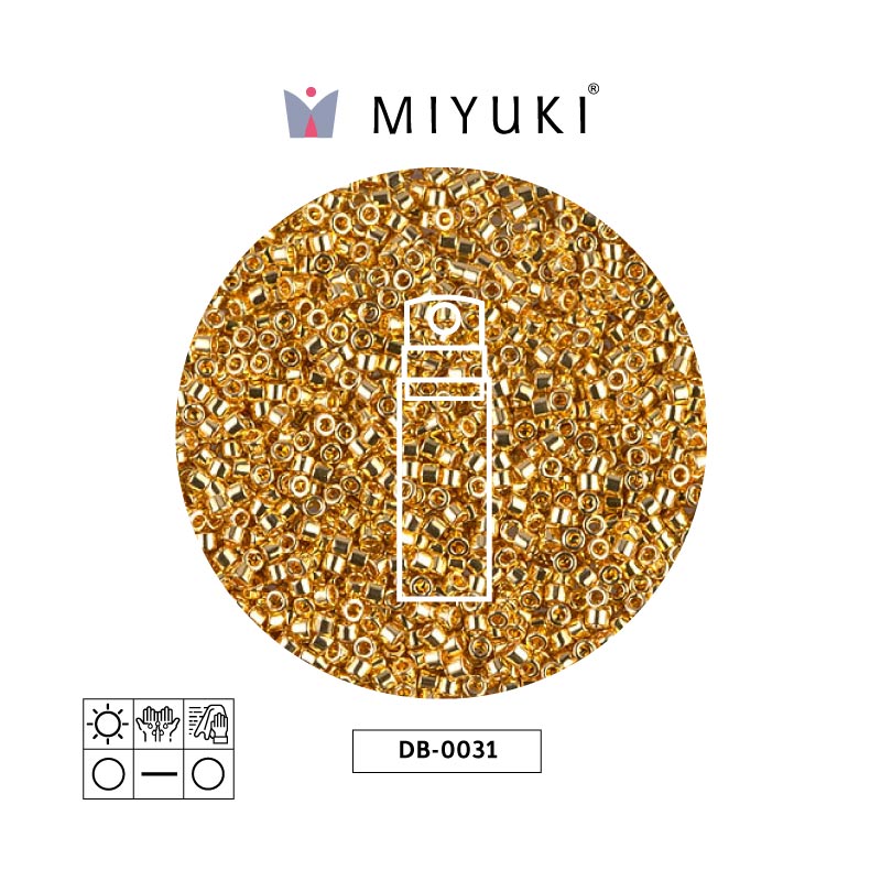 Miyuki delica 11/0 DB0031 brigth gold 24kt plated x 10gr