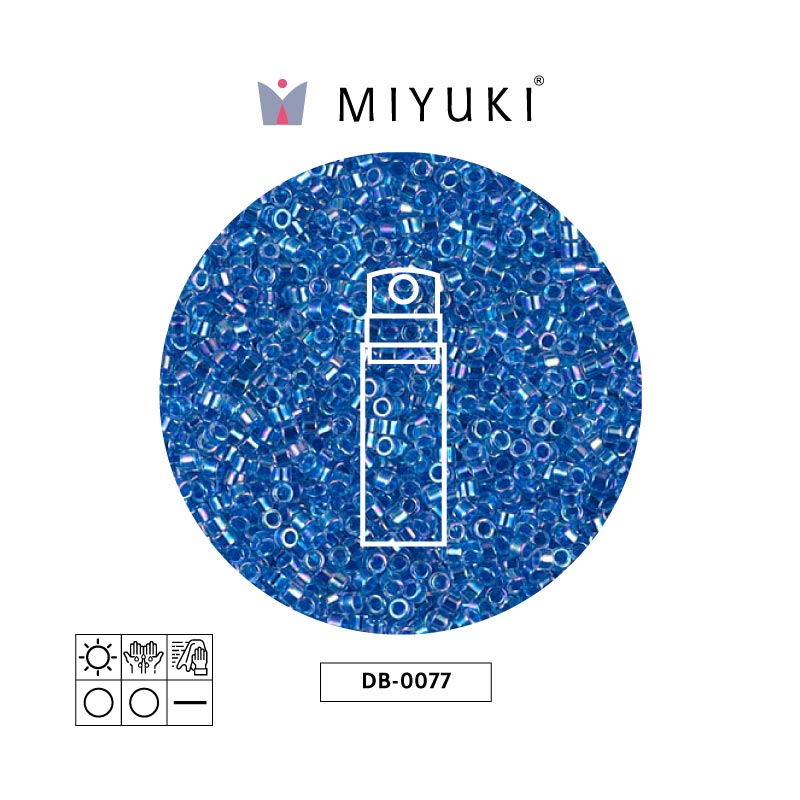 Miyuki delica 11/0 DB0077 blue lined crystal AB x 10g