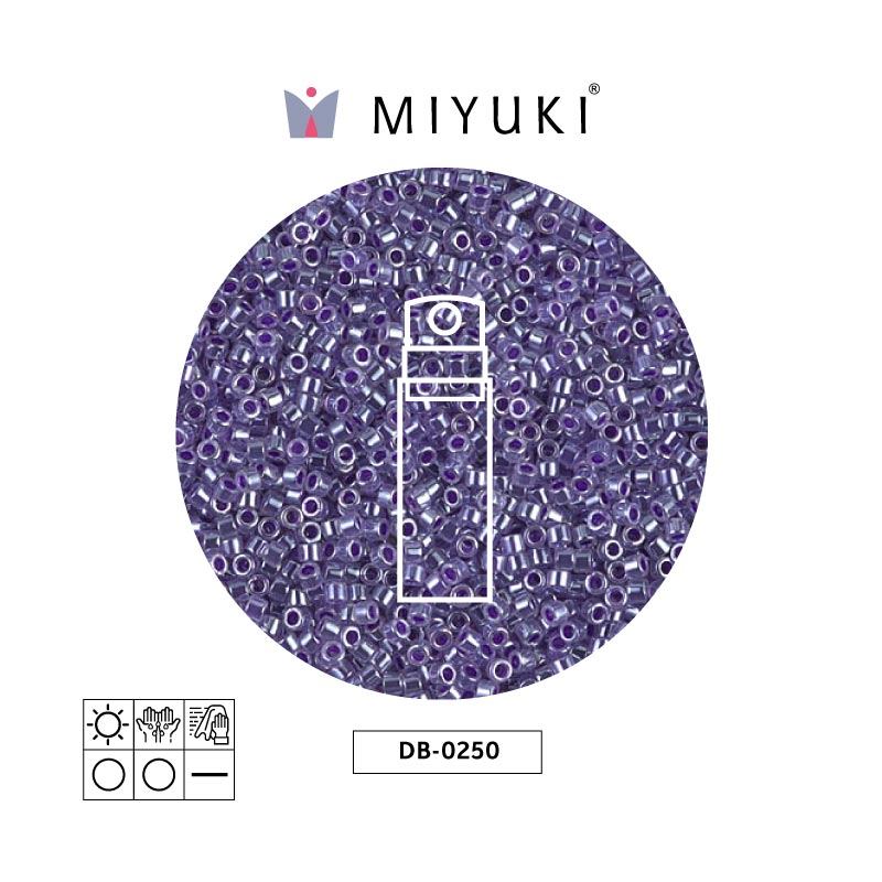 Miyuki delica 11/0 DB0250 amethyst ceylon x 10g