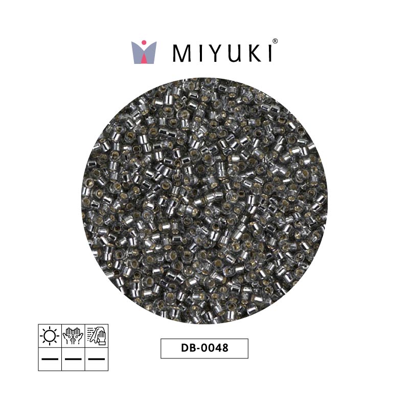 Miyuki delica 11/0 DB0048 silver lined grey x 50gr