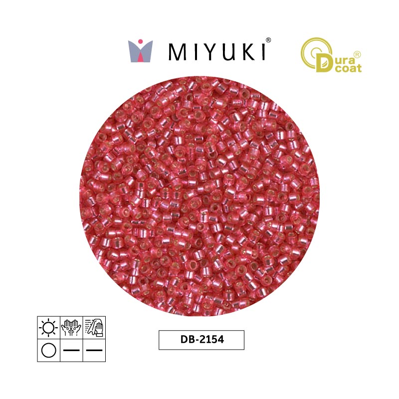 Miyuki delica 11/0 DB2154 dura silver ld hibiscus x 50g