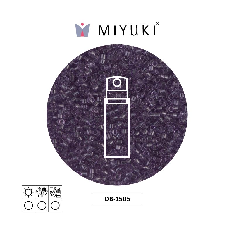 Miyuki delica 11/0 DB1105 transparent light amethyst x 10g