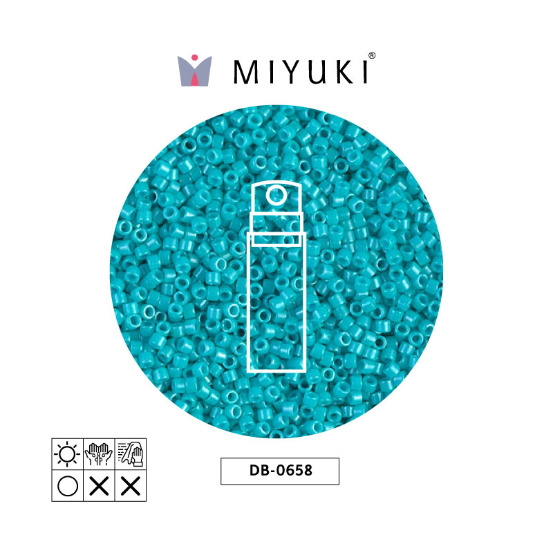 Miyuki delica 11/0 DB0658 op turquoise green x 10g