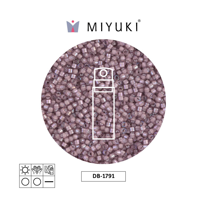 Miyuki delica 11/0 DB1791 white amethyst AB x 10g