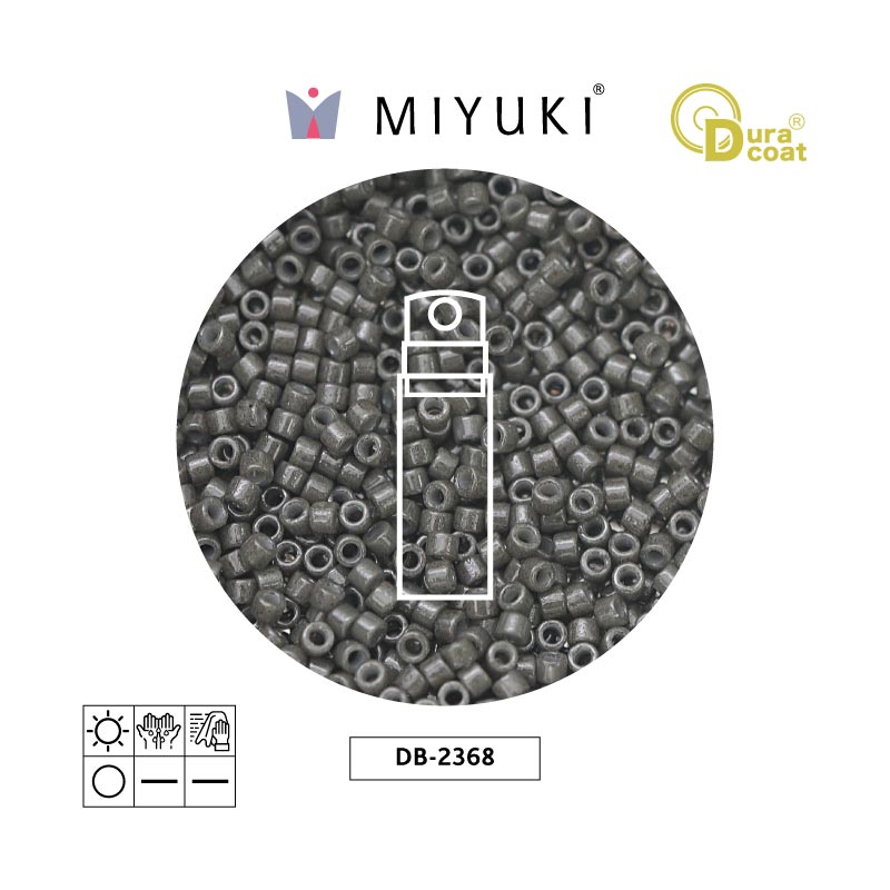 Miyuki delica 11/0 DB2368 duraco op charcoal x 10g