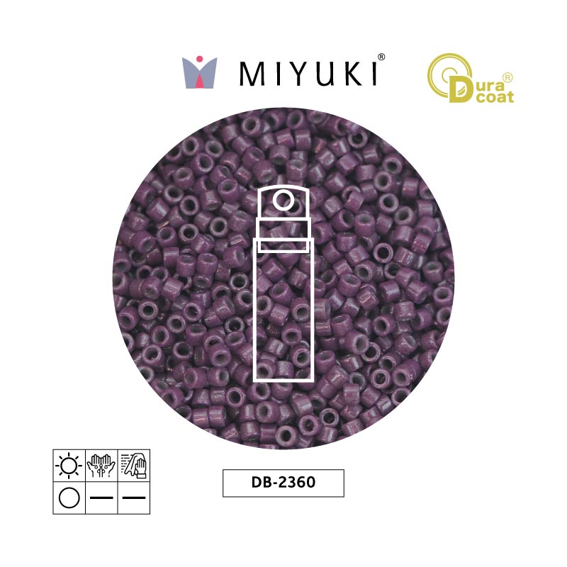 Miyuki delica 11/0 DB2360 durac op dk purple x 10gr